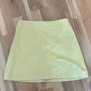 Butter Yellow Corduroy Skirt